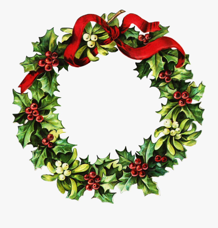 Christmas Wreath Clip Art, Transparent Clipart