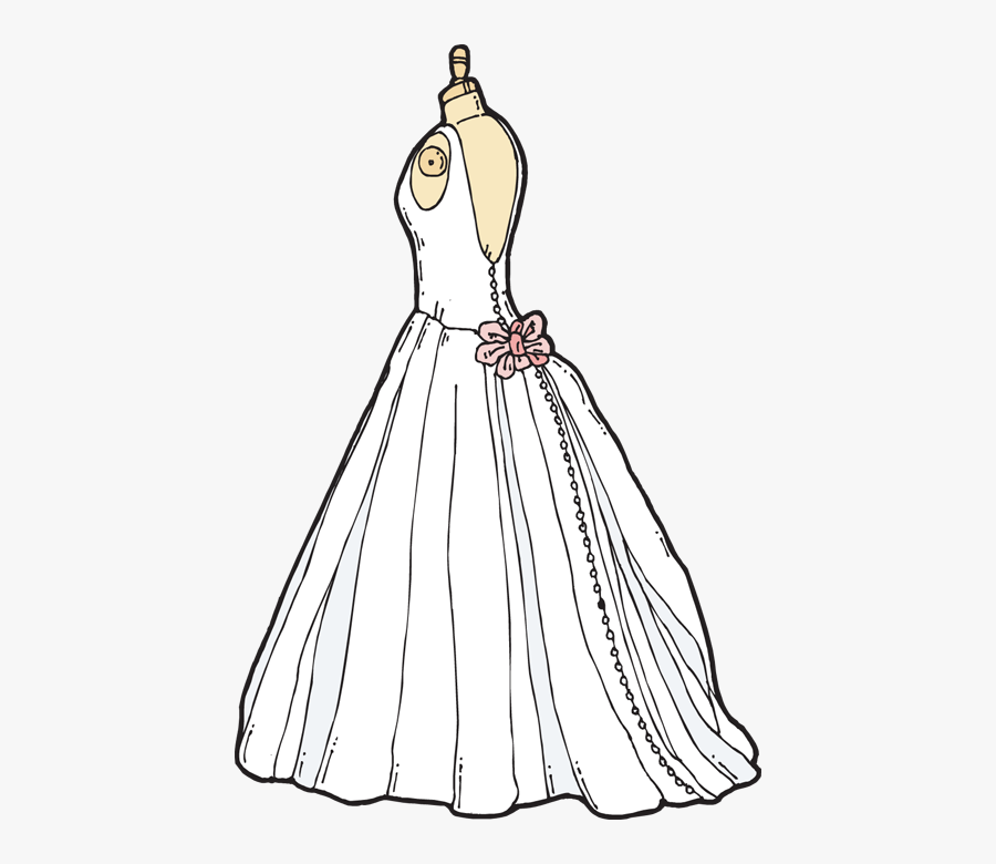 Bridal Bride Clipart Clipart - Clipart Wedding Dress, Transparent Clipart