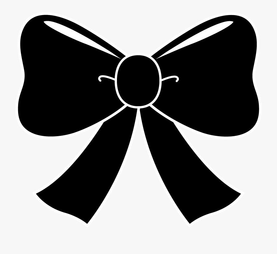 Cute Black Bow Clipart - Black Hair Bow Clipart, Transparent Clipart