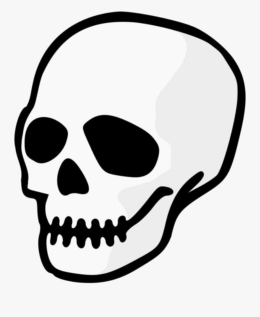 Line Art,head,skull - Skull Clip Art Black And White, Transparent Clipart