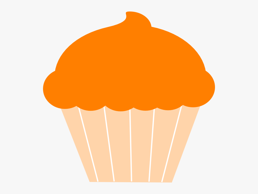 Transparent Cute Cupcake Clipart - Orange Cupcake Clipart, Transparent Clipart