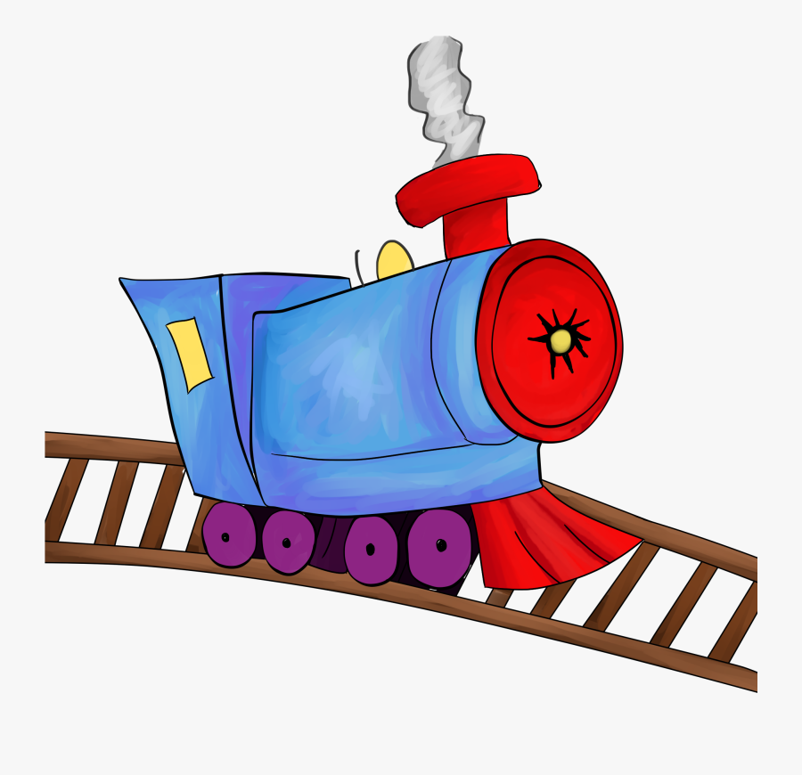 Train Free To Use Clip Art - Train Track Picture Cartoon, Transparent Clipart