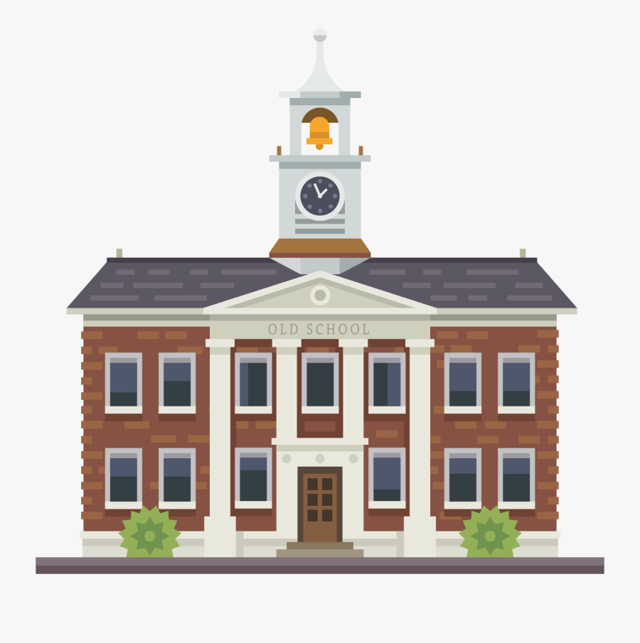 Building School Ancient University Illustration Church - Old Building Cartoon Png, Transparent Clipart
