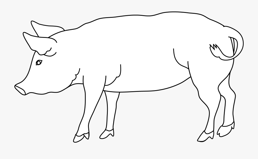 Transparent Pig Clipart - Pig Png Black And White, Transparent Clipart
