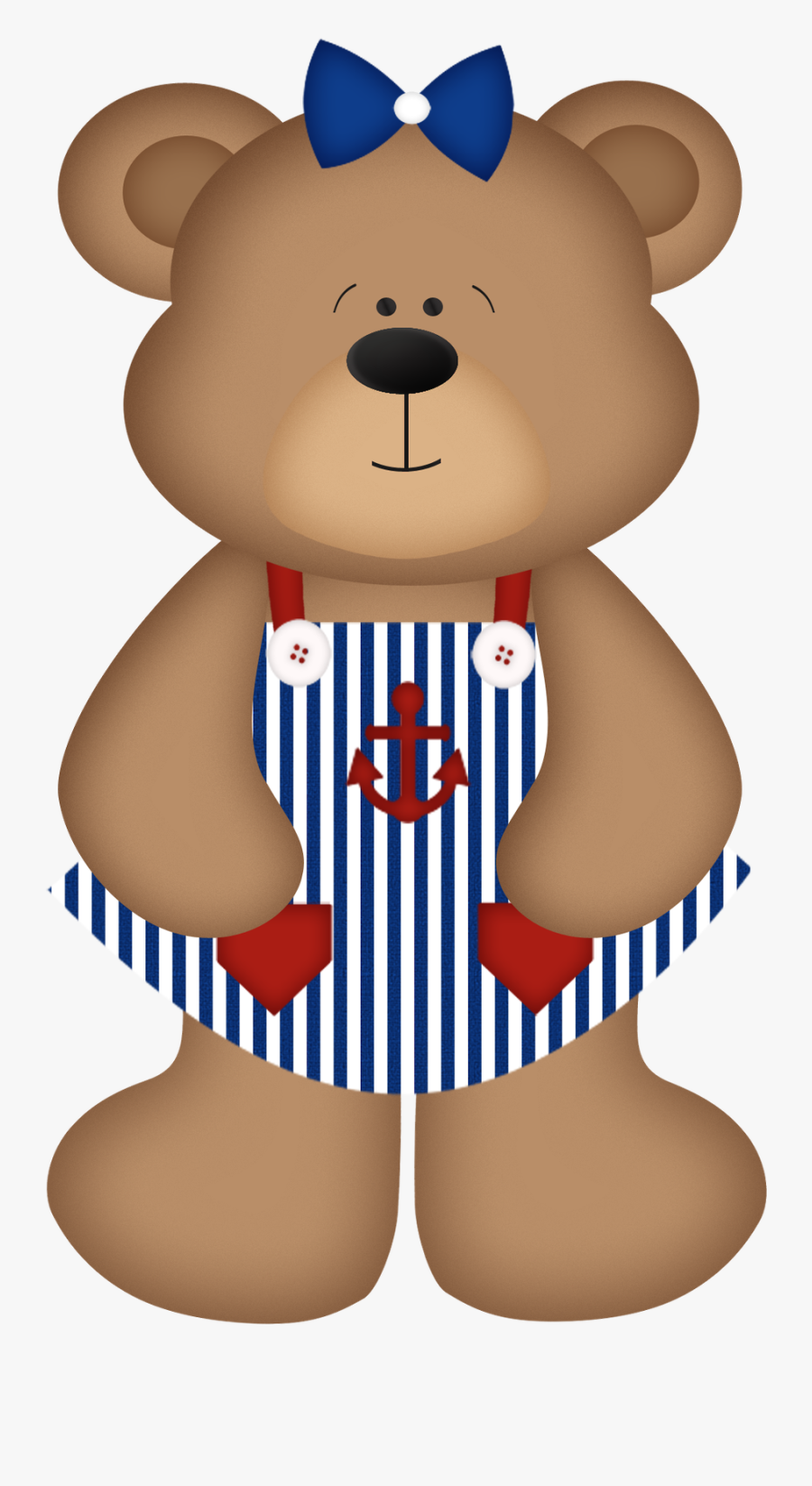 Girl Bear Standing - Ursinha Marinheira Desenho, Transparent Clipart