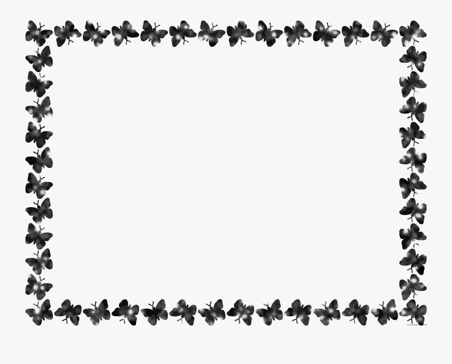 Free Download Butterfly Black And White Border Clipart - Butterfly Border Clipart Black And White, Transparent Clipart