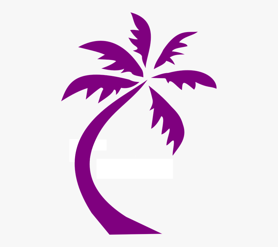 Transparent Cartoon Trees Png - Silhouette Coconut Tree Png, Transparent Clipart