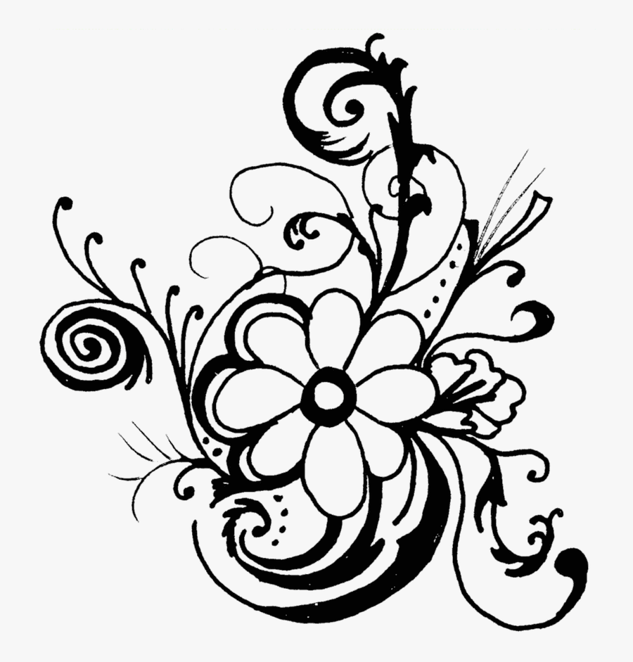 Jasmine Clipart Flowersblack - Flower Black And White, Transparent Clipart