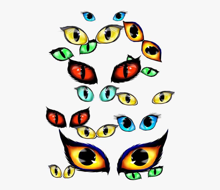 Free Halloween Eyes Cliparts - Spooky Eyes Clipart, Transparent Clipart