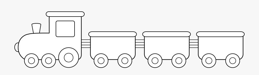 Outline Train Clipart Black And White, Transparent Clipart