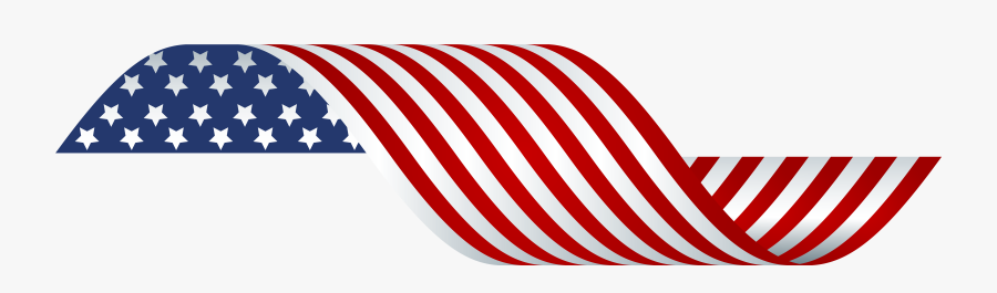 American Flag Decor Png Clip Art - Us Flag Banner Png, Transparent Clipart