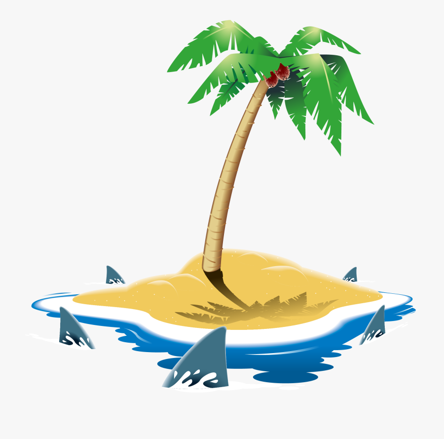 Palmier Sticker Paper Clip - ภาพ วาด เกาะ, Transparent Clipart