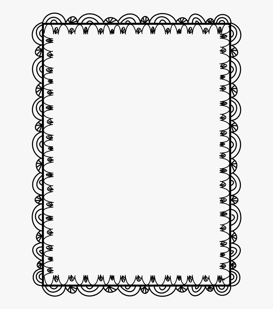 Microsoft Clip Art Borders Free - Cute Page Borders Black And White, Transparent Clipart