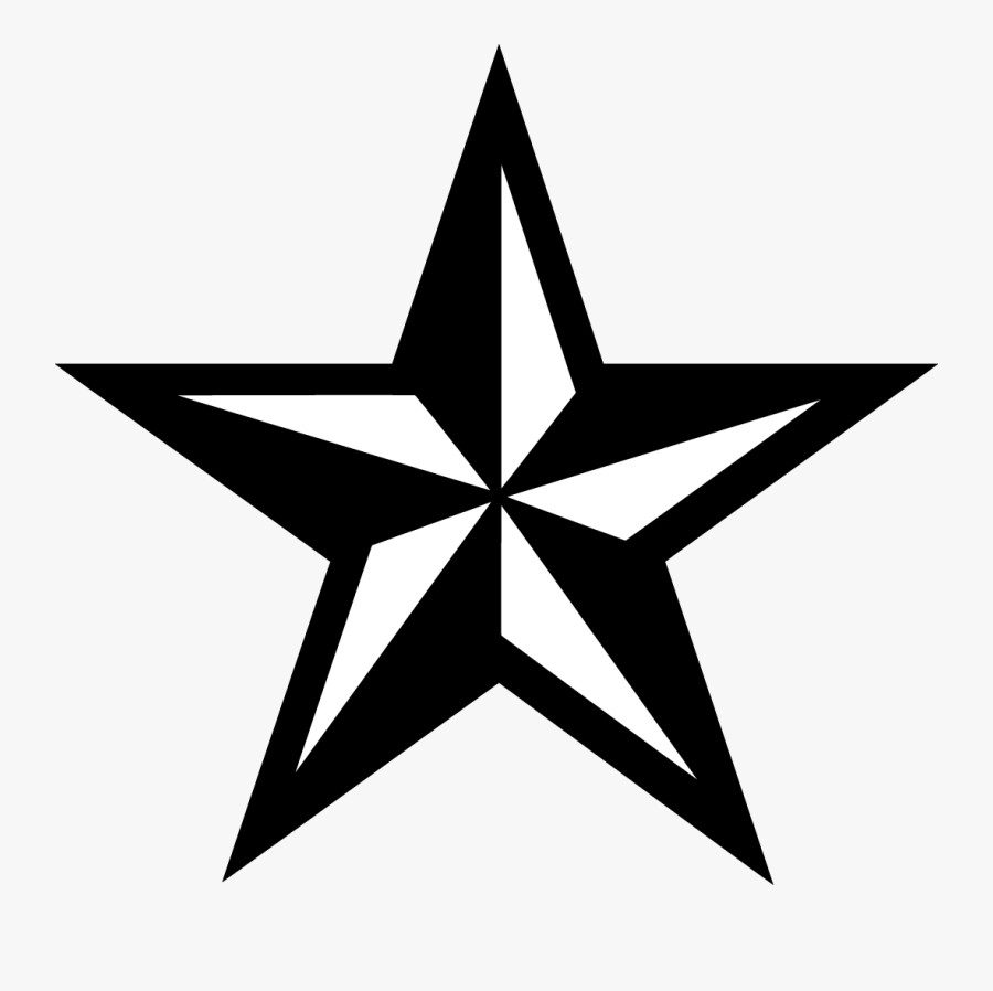 Clip Art Fancy Star Clipart - Star Tattoo Png, Transparent Clipart