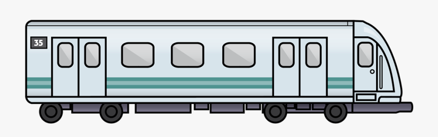 Subway Train Clipart Side View - Subway Clip Art, Transparent Clipart