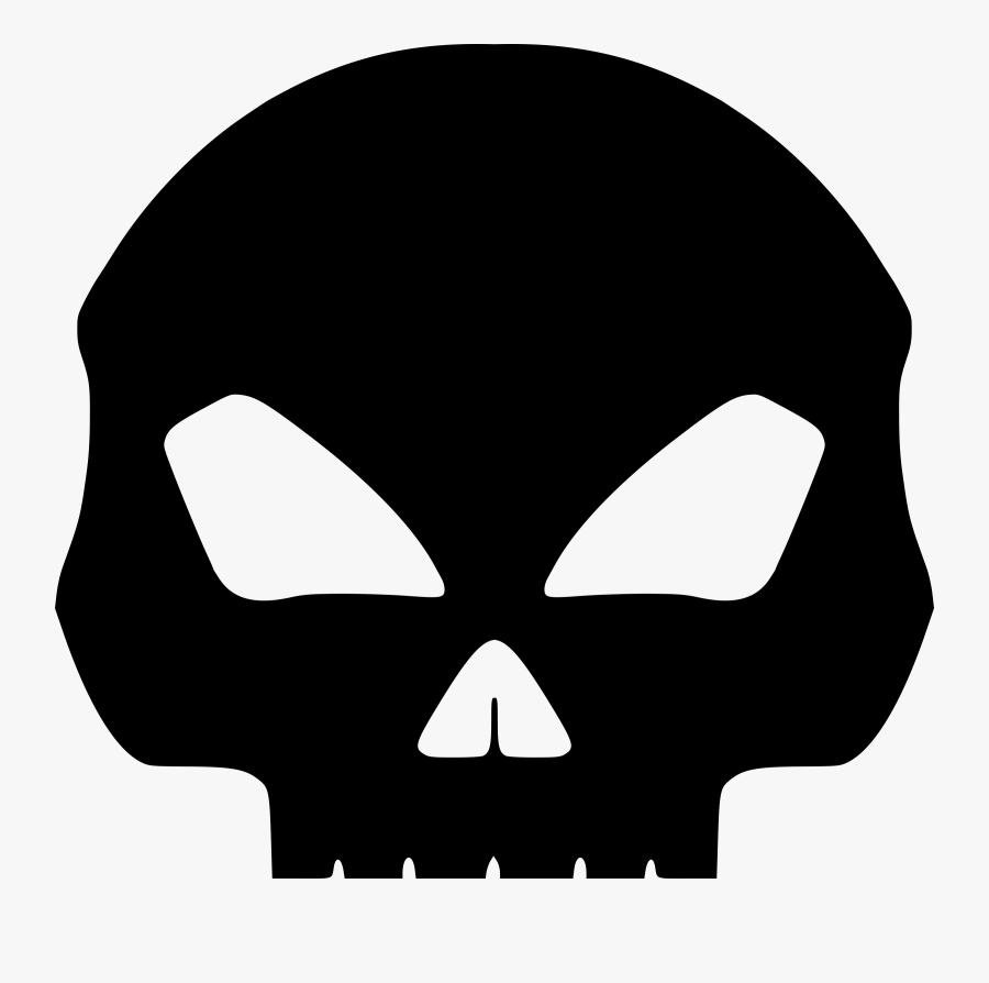 Head,silhouette,skull - Black Skull Clip Art, Transparent Clipart