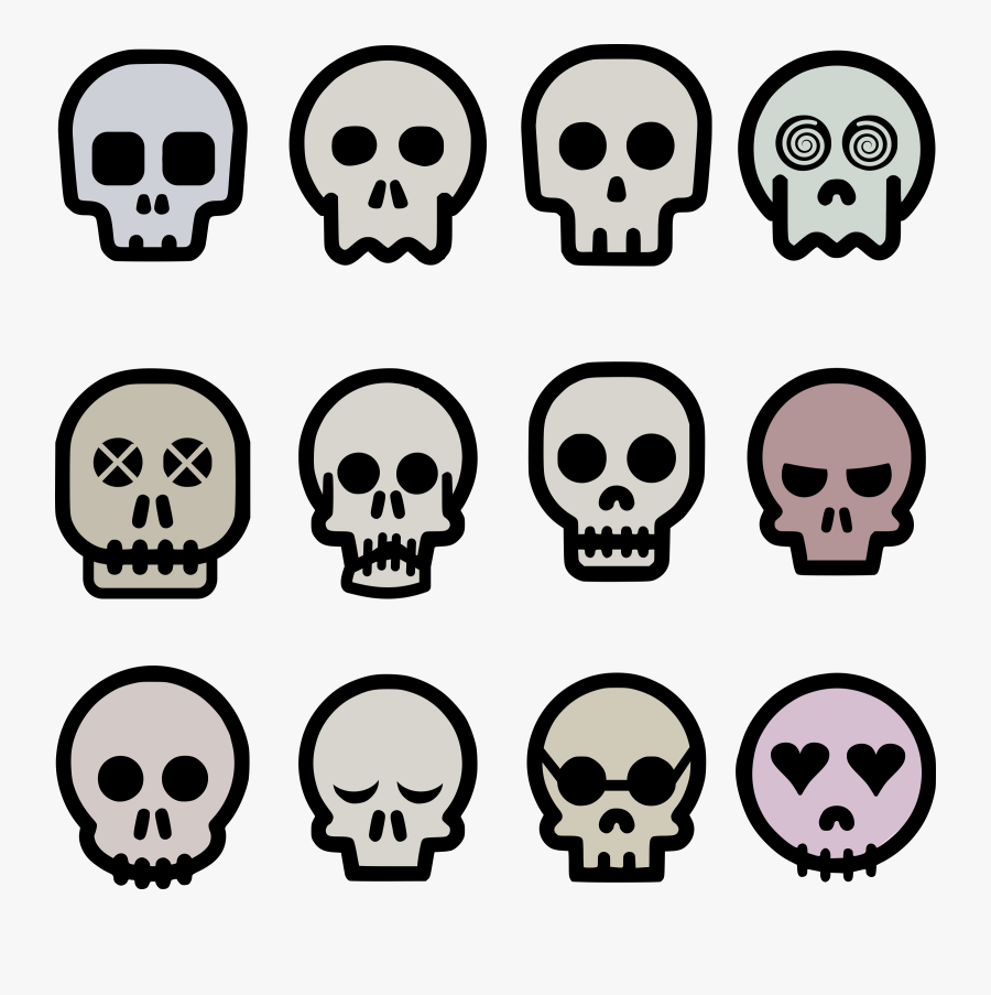 Emoji Big Image Png - Skull Comic, Transparent Clipart