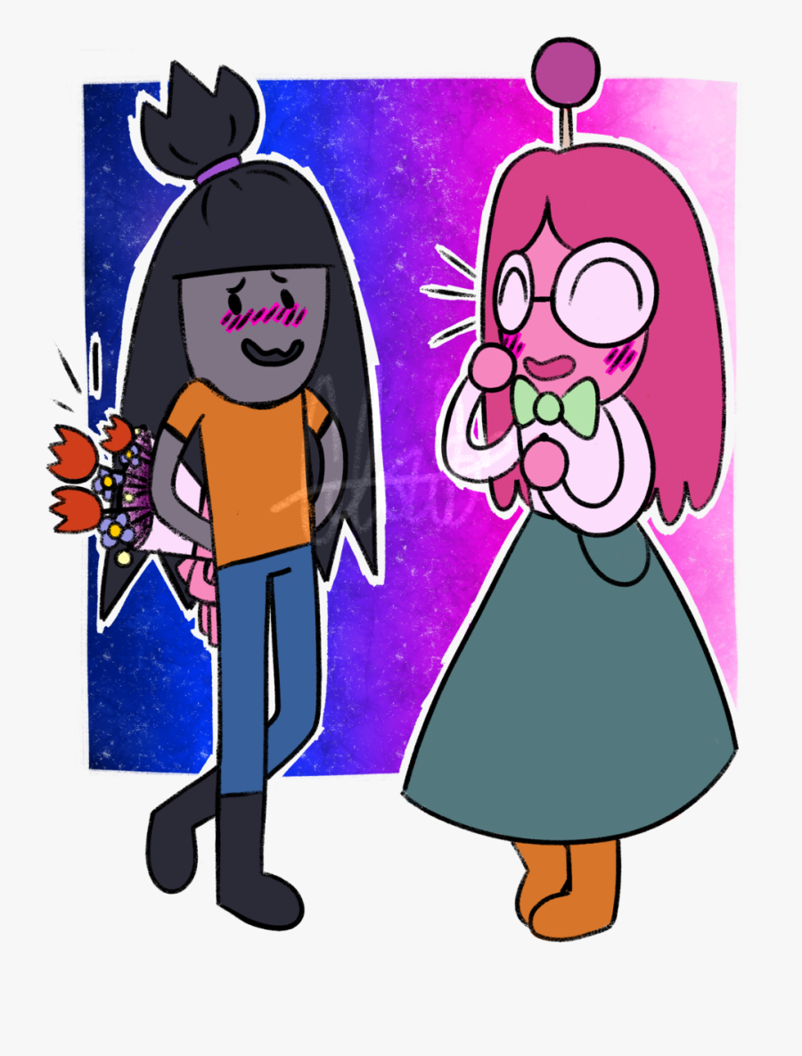 Rock Star Girl And Lollipop Girl - Cartoon, Transparent Clipart