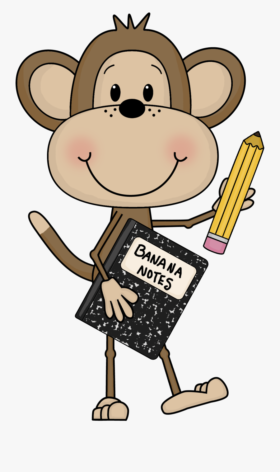 Scrappin Doodles Monkey Clipart , Png Download - Monkey Cartoon Transparent Background, Transparent Clipart