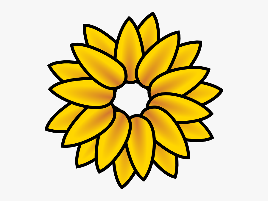 Simple Sunflower Clipart, Transparent Clipart