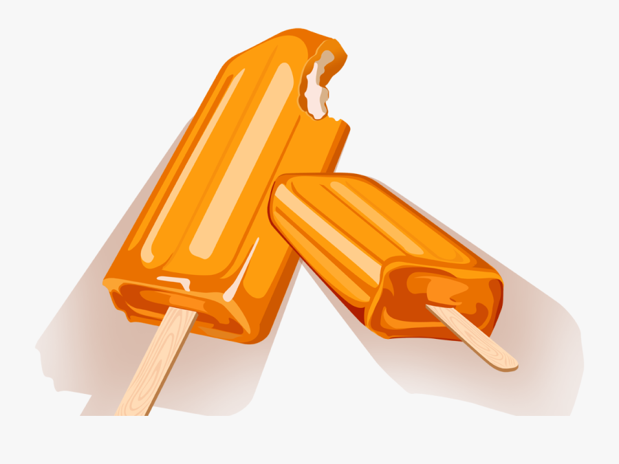 Orange Ice Cream Clipart - Desenho De Sorvete E Picole, Transparent Clipart
