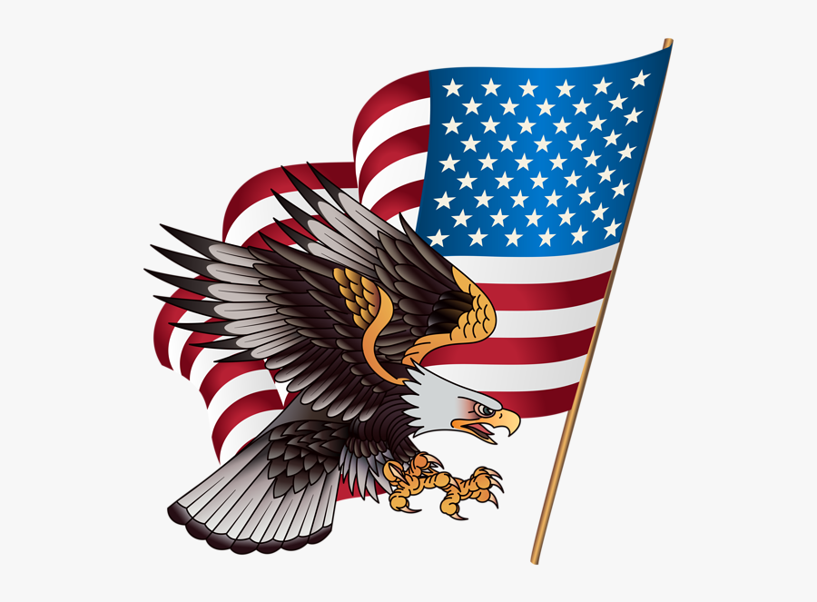 Cross American Flag Clipart - American Eagle Transparent Background, Transparent Clipart