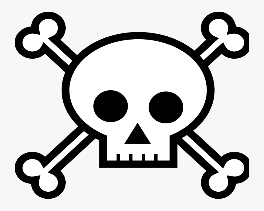 Skull And Bones Easy, Transparent Clipart