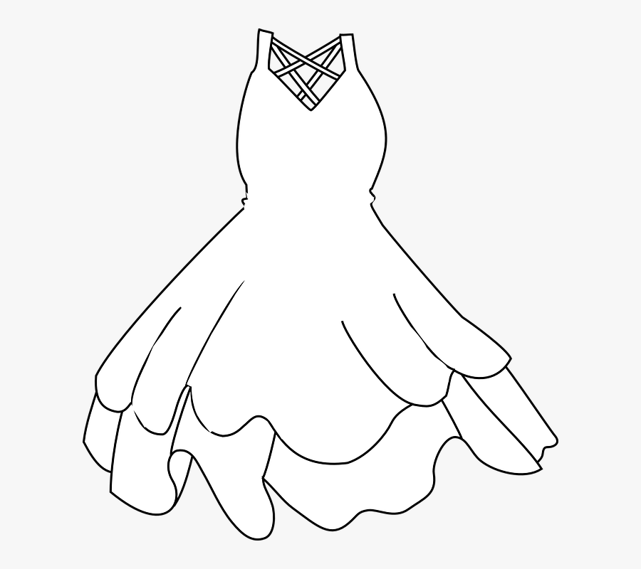 Collection Of Cartoon Wedding Clipart - White Dress Clipart, Transparent Clipart