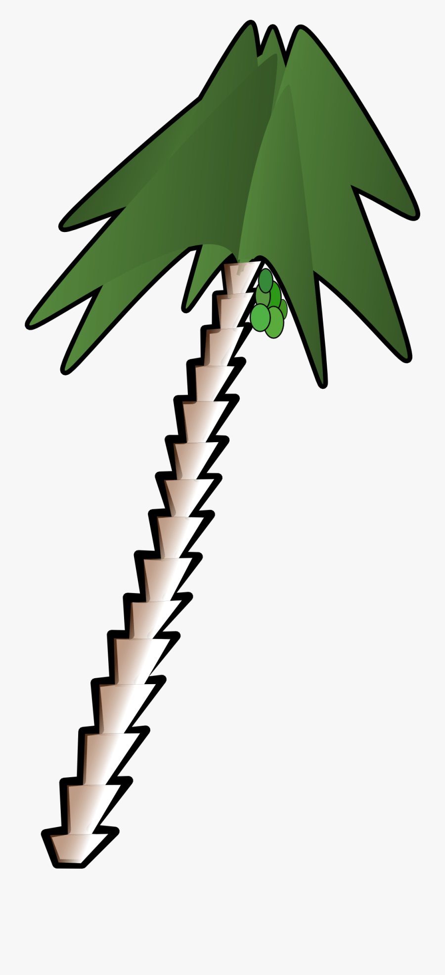Leaning Palm Tree Clipart By Juanfilpo - Inclinada Animado, Transparent Clipart