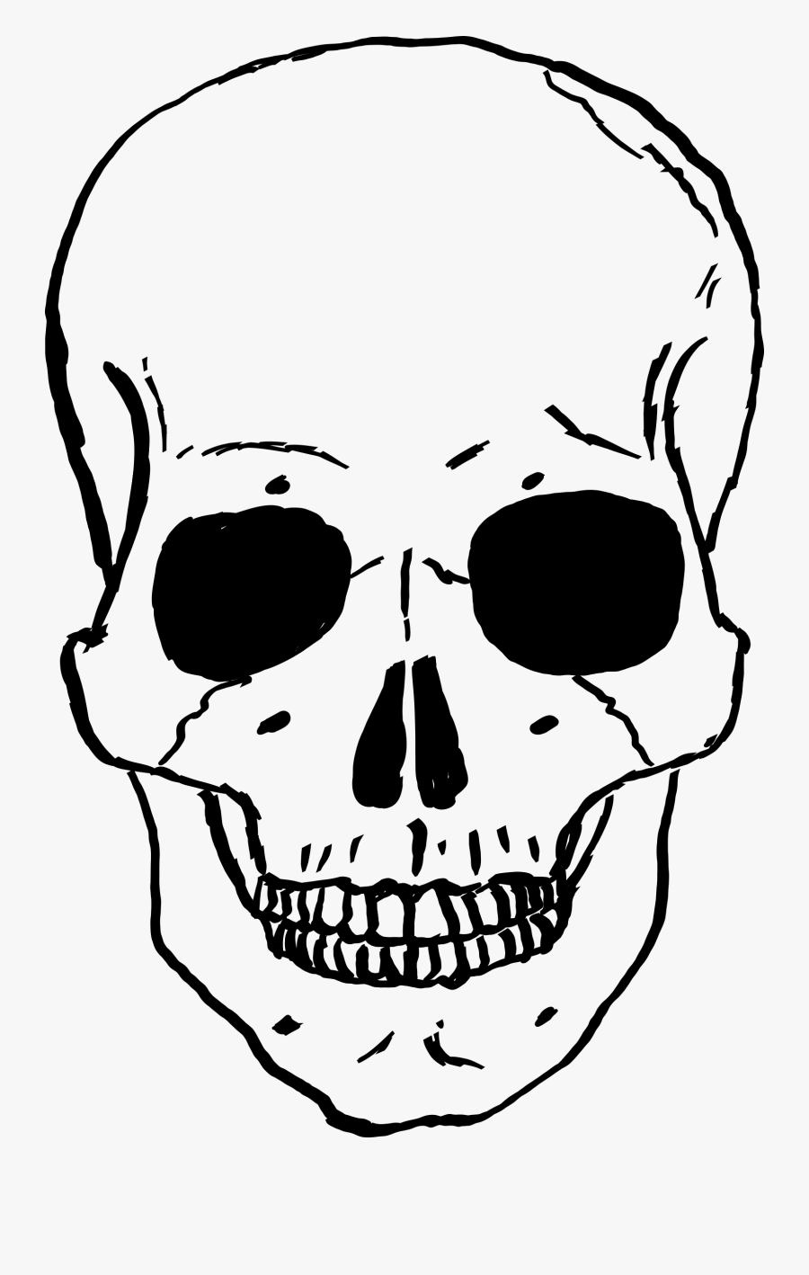 Skull Clip Art Free Clipart 2 Image - Skeleton Face Coloring Pages, Transparent Clipart