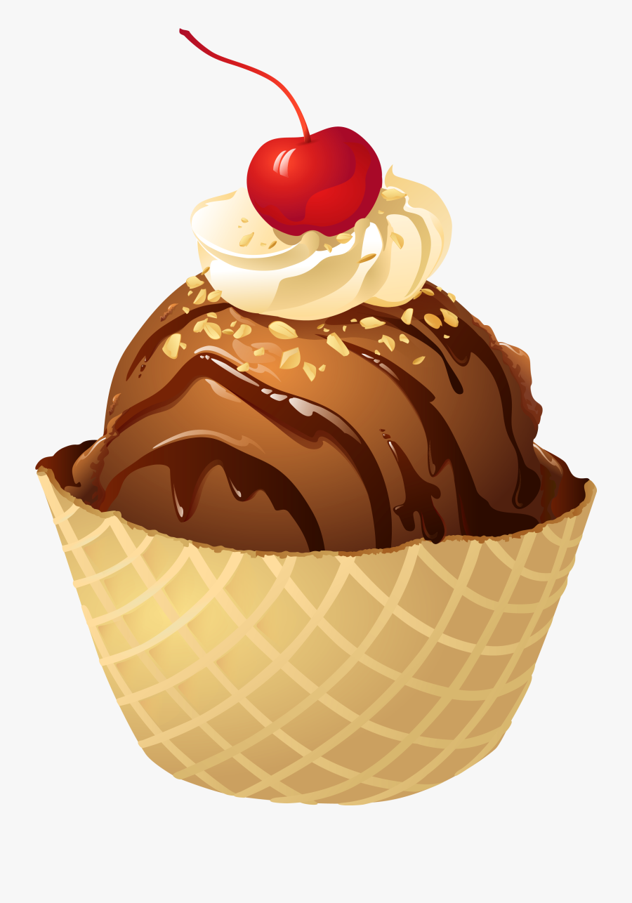 Transparent Chocolate Ice Cream Waffle Bowl Png Picture - Ice Cream Bowl Clipart, Transparent Clipart