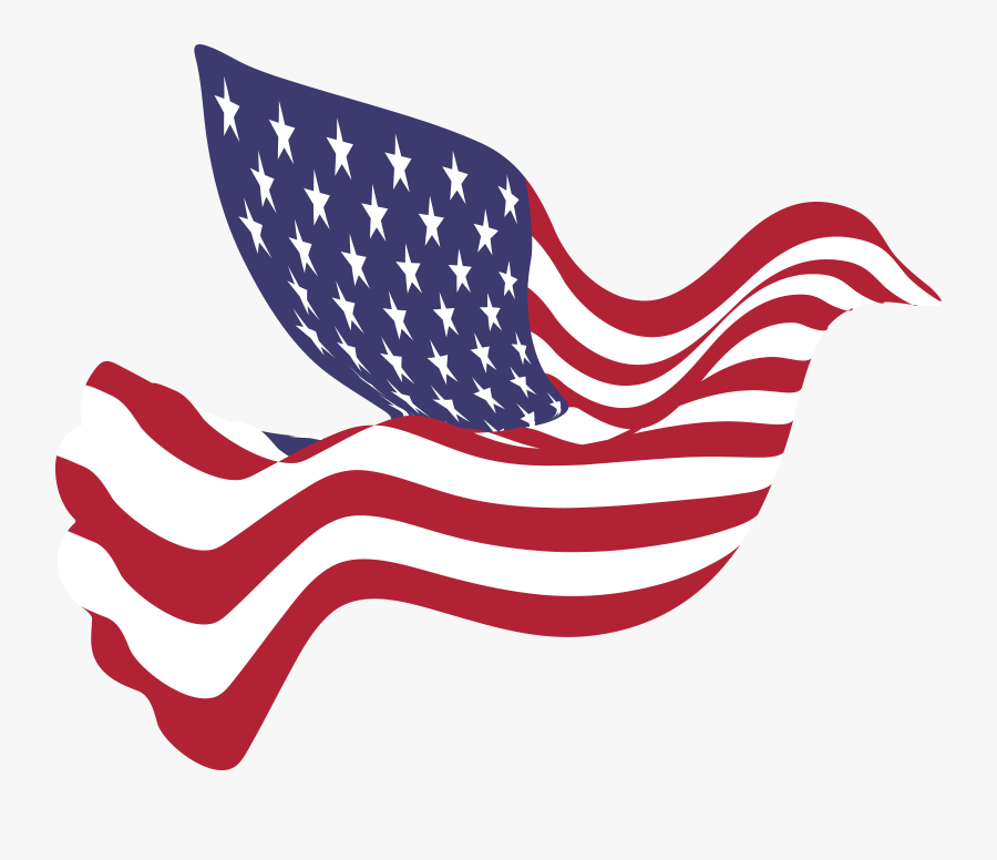 100 <free American Flag Clipart Images 【2018】 Png - Peace Dove American Flag, Transparent Clipart