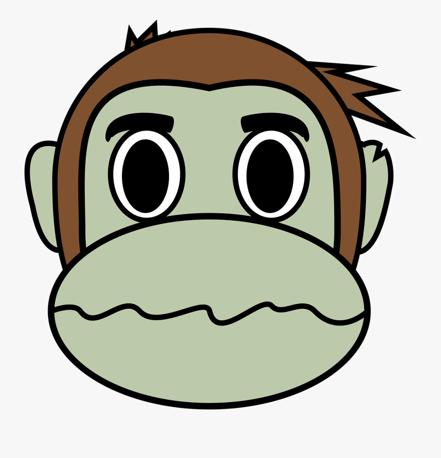 Clipart - - Transparent Monkey Face Emoji Clipart, Transparent Clipart
