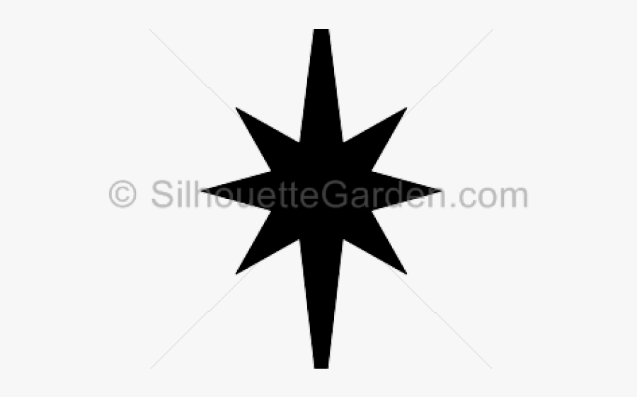 Star Clip Art Silhouette - Illustration, Transparent Clipart