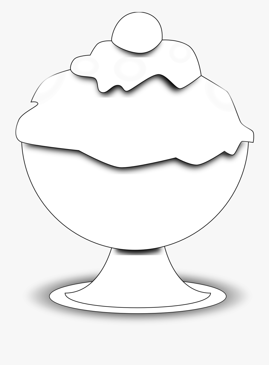 Ice Cream Clipart Black And White - Clip Art, Transparent Clipart