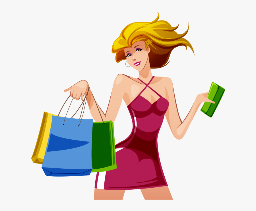 Shopping Girl Clipart Png Image Free Download Searchpng - Girl Shopping Clipart Png, Transparent Clipart
