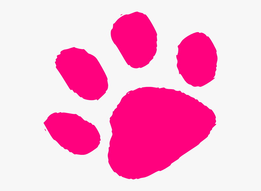 Pink Paw Print Png, Transparent Clipart