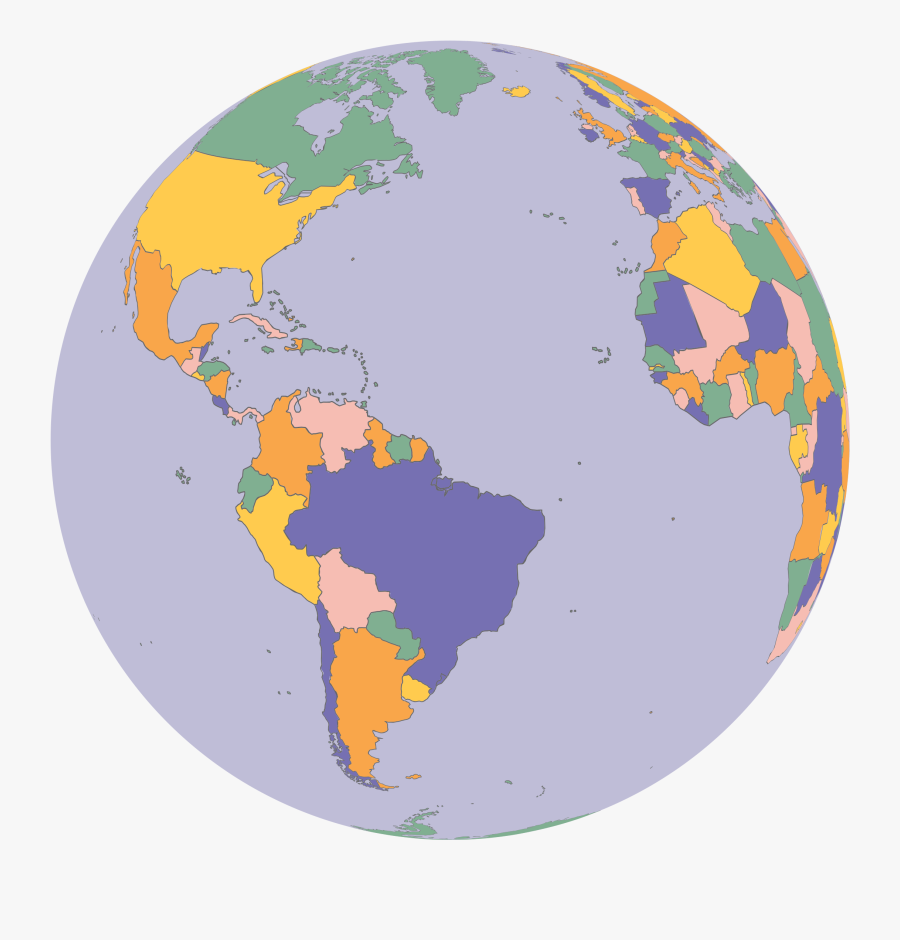 Globe Maps Of The Earth Clipart Political Map Earth - Political Earth Globe, Transparent Clipart