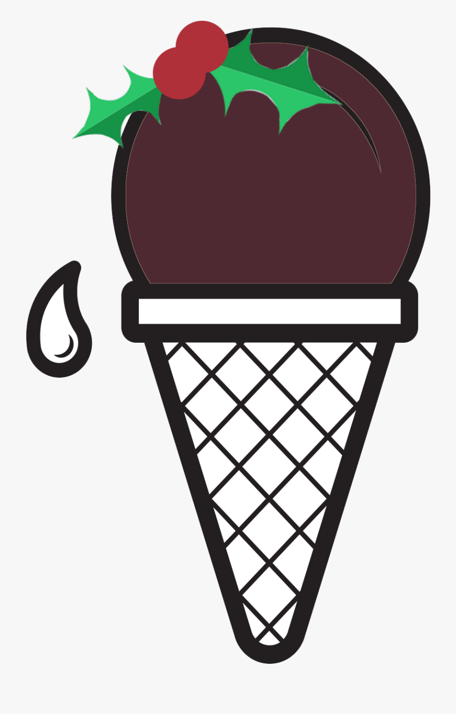 Transparent Ice Cream Clipart - Christmas Ice Cream Clip Art Png, Transparent Clipart