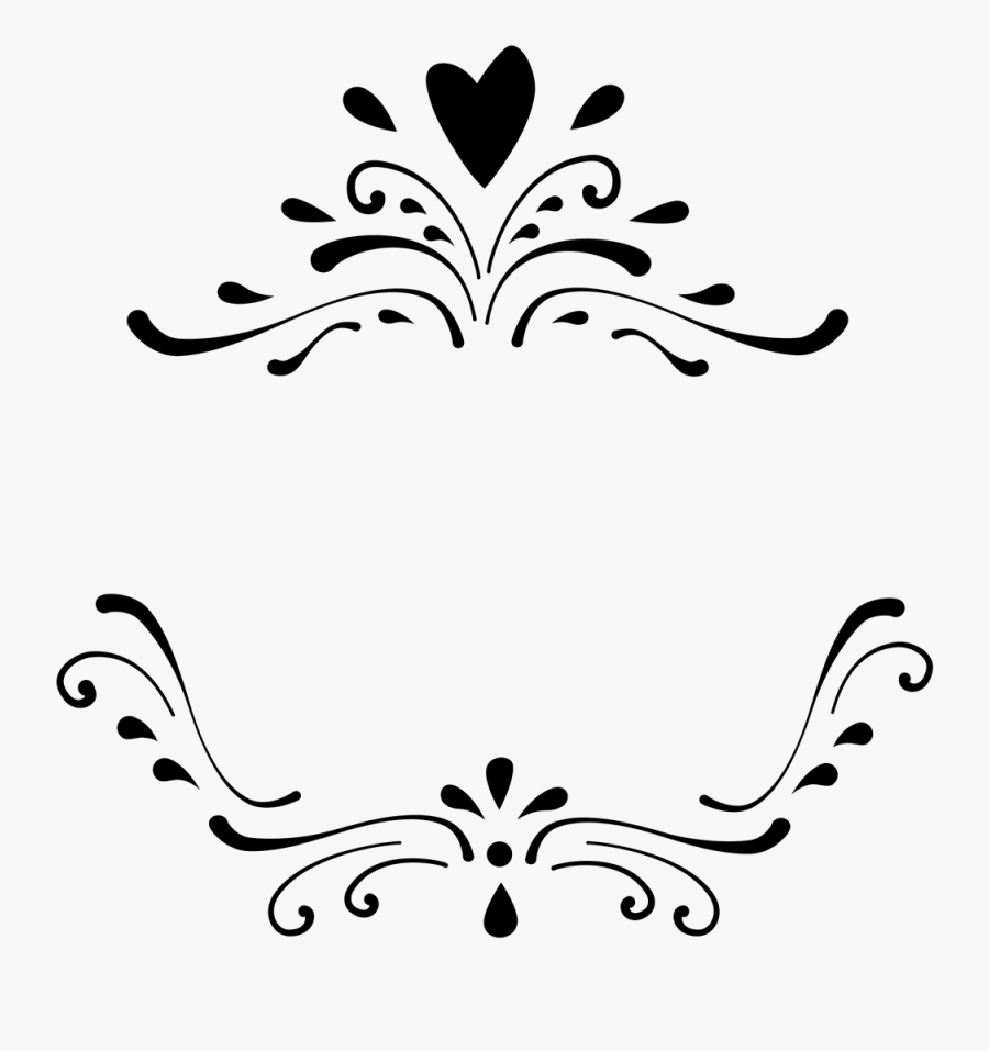 Folkart Black And White, Transparent Clipart