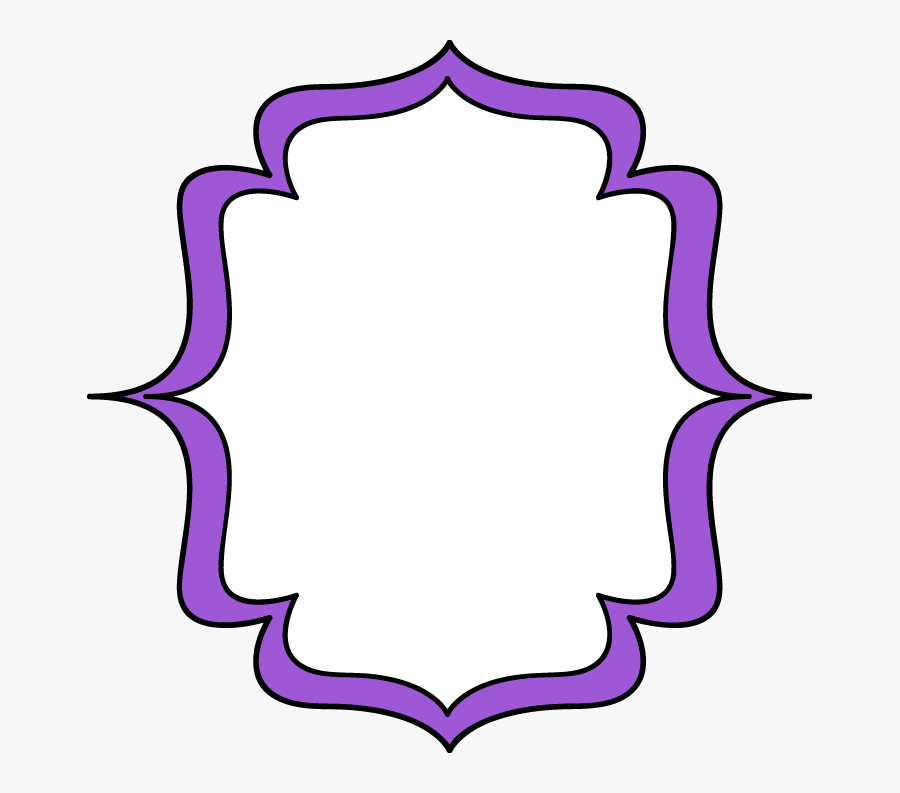 Purple Double Bracket Frame - Purple Frame Clip Art, Transparent Clipart