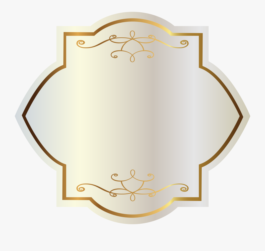 White Label With Gold Decorations Png Clipart Image, Transparent Clipart
