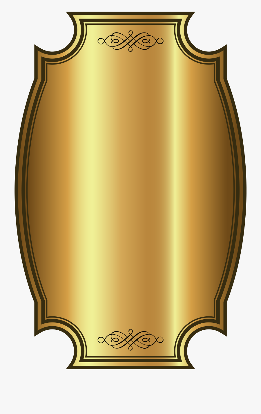 Plaque Clipart Label - Gold Plate Background Png, Transparent Clipart