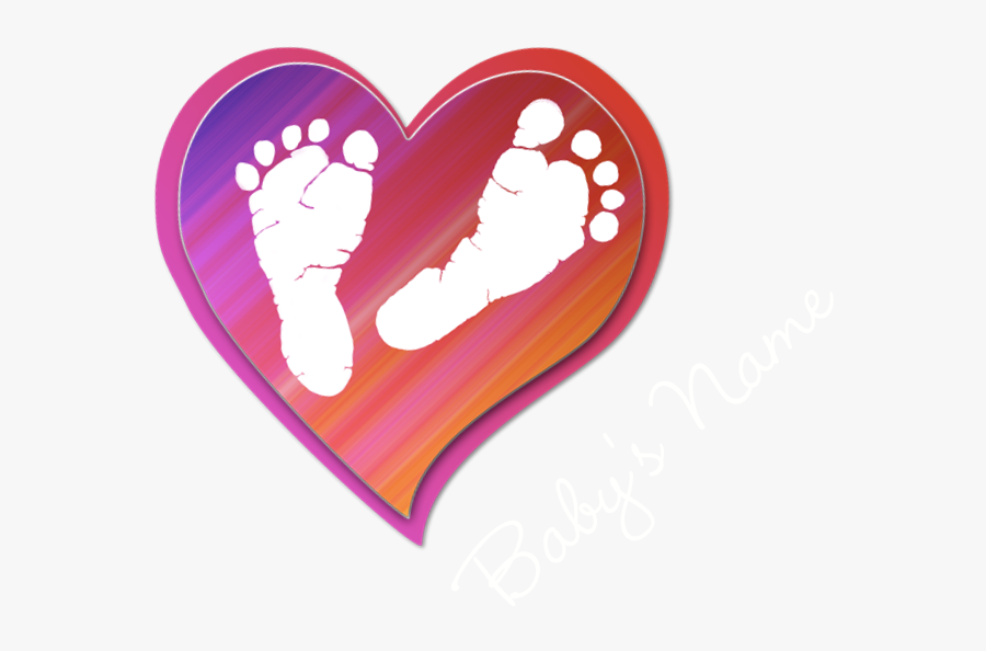 Cafepress Heart & Baby Footprints Baby Blanket Clipart - Heart, Transparent Clipart
