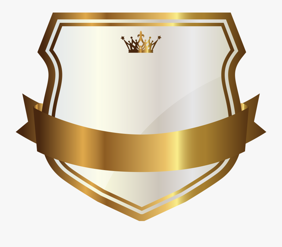 Free Png Download White Label With Gold Banner Clipart - Gold Banner Transparent Background, Transparent Clipart