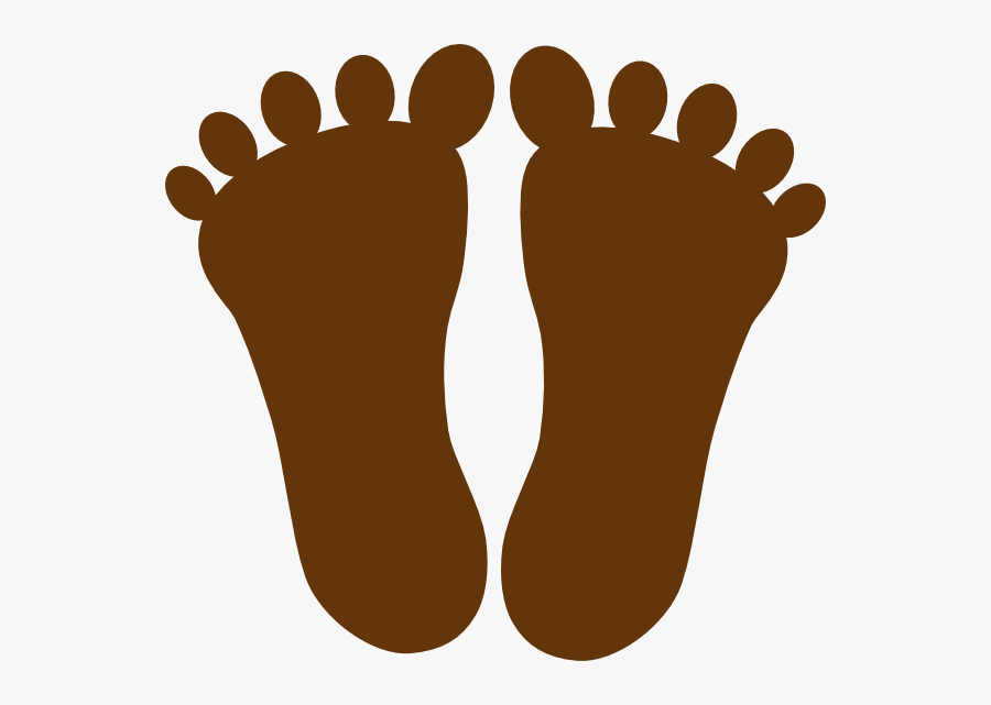 Feet Clipart Brown - Brown Footprints Clipart, Transparent Clipart