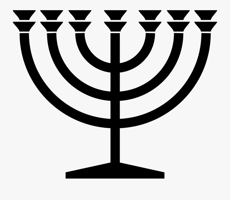 Menorah, Jewish, Candle, Judaism, Hebrew, Holiday - Simbolo Judaico, Transparent Clipart