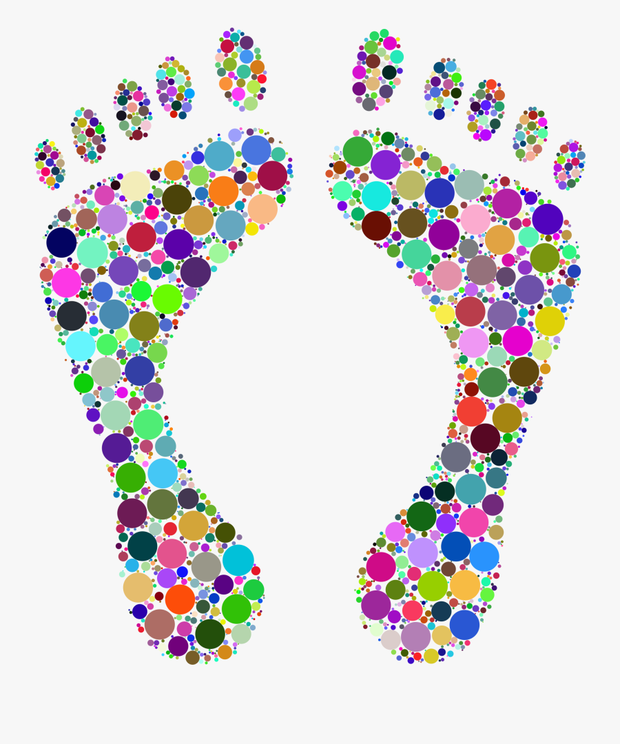 Clipart - Foot Print Design On Tshirt, Transparent Clipart