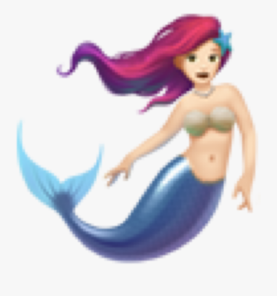 #mermaid #emoji #mermaidemoji #applemoji #appleemoji - Emoji Sirene Iphone, Transparent Clipart