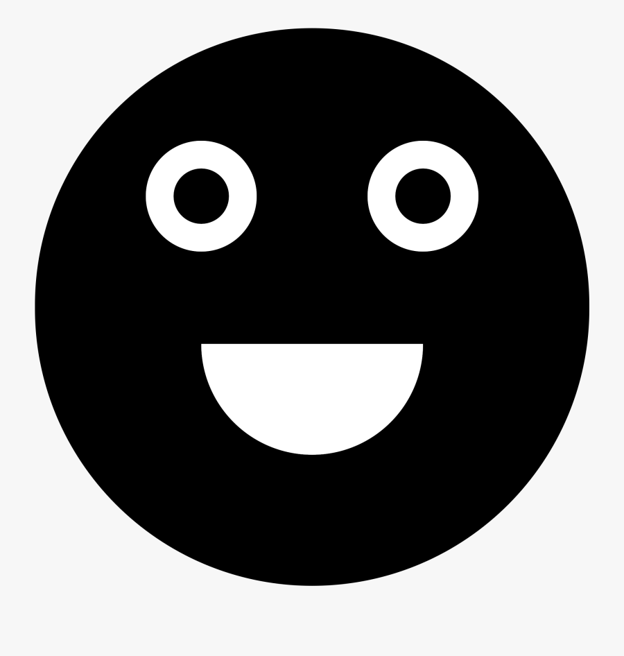 Moon Clipart Smiley Face - Black Circle With Face, Transparent Clipart